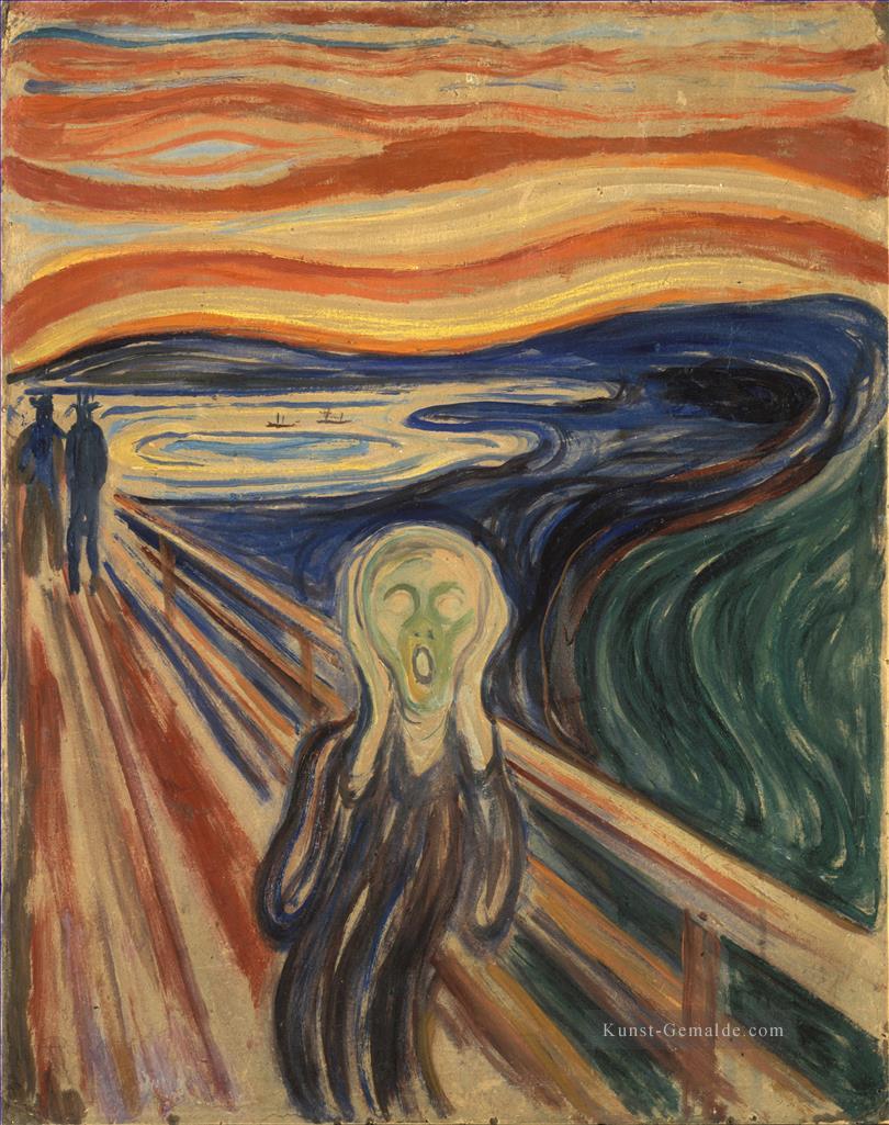 Der Schrei von Edvard Munch 1910 tempera Expressionismus Ölgemälde